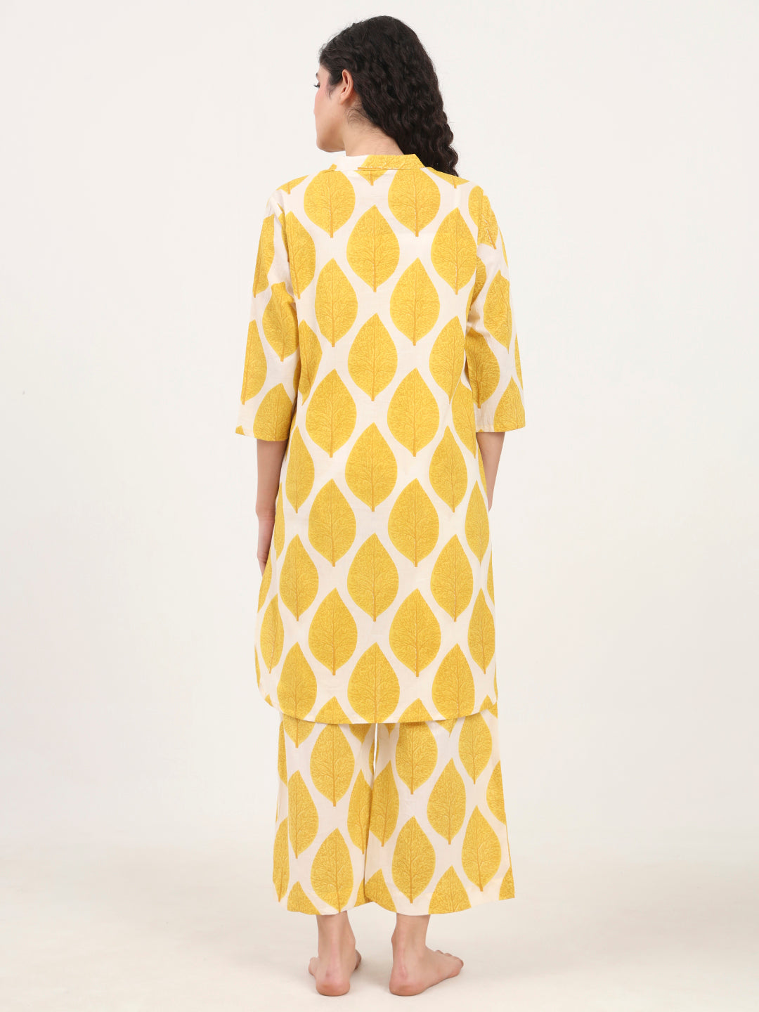 Yellow Printed Cotton Coords