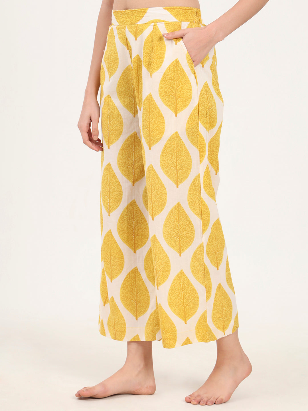 Yellow Printed Cotton Coords