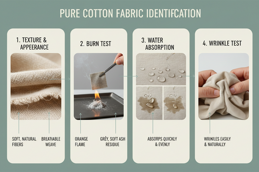 🔍 How to Identify Pure Cotton Fabric