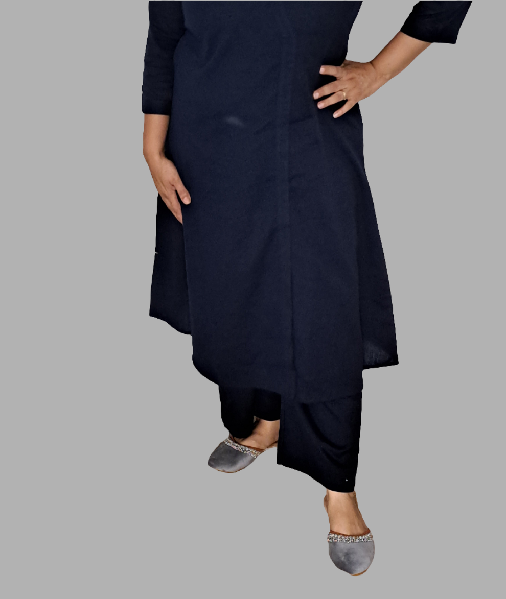 Navy Chic: Pure Flex Cotton Co-ord Set