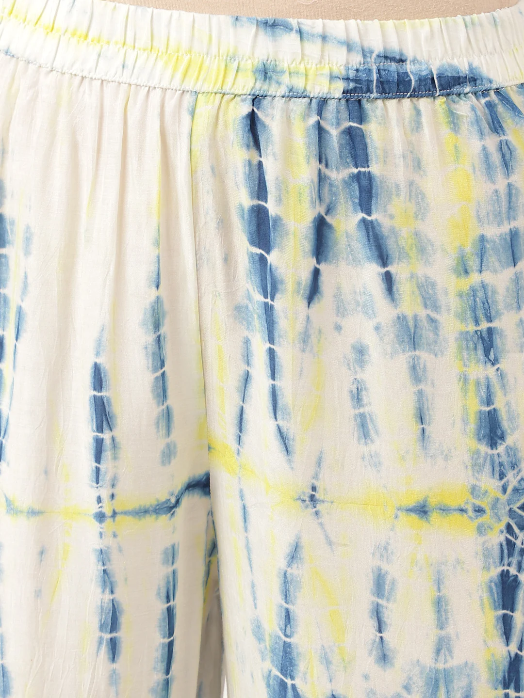 Sky Serenity: Light Blue Tie Dye Muslin Co Ord Set